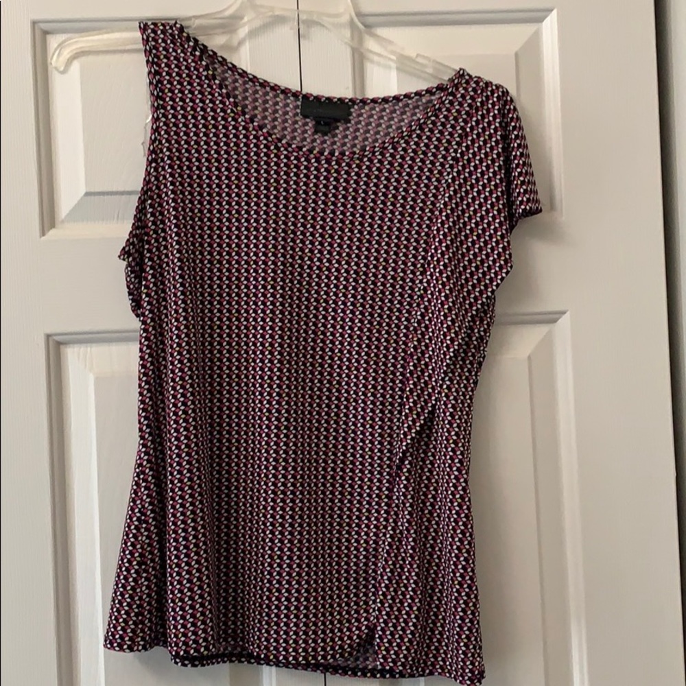 Pink black and white dress tank top